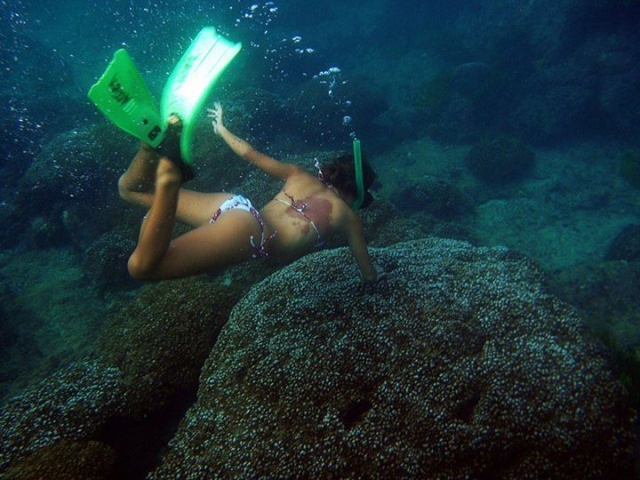 at the bottom of the sea